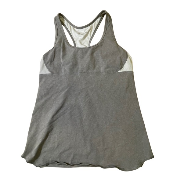 Cuff Athletics Tank Top Racerback Athletic Workout Top Gray White Size Women's M - Picture 1 of 7